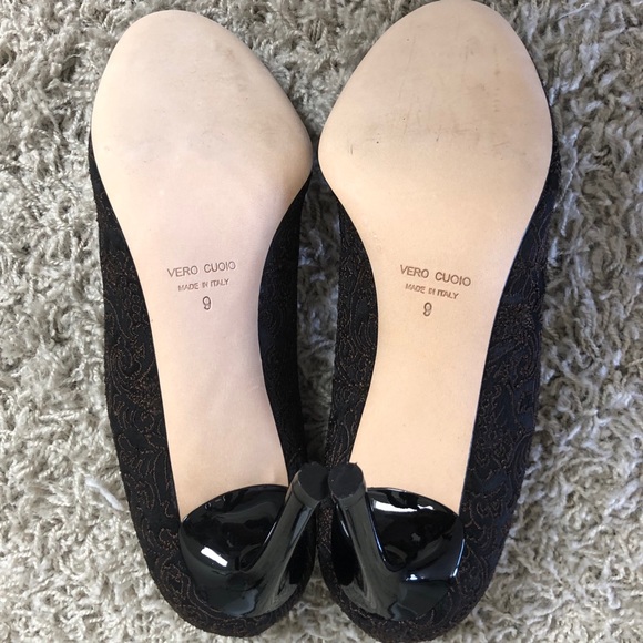 Butter Shoes Black with Brown Embroidery 9 - Picture 8 of 8